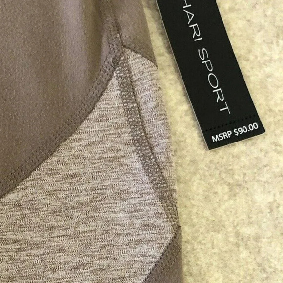 Tahari Sport NWT Women Brown Activewear Yoga Pant Legging Side Mesh Breathable M - Picture 4 of 10